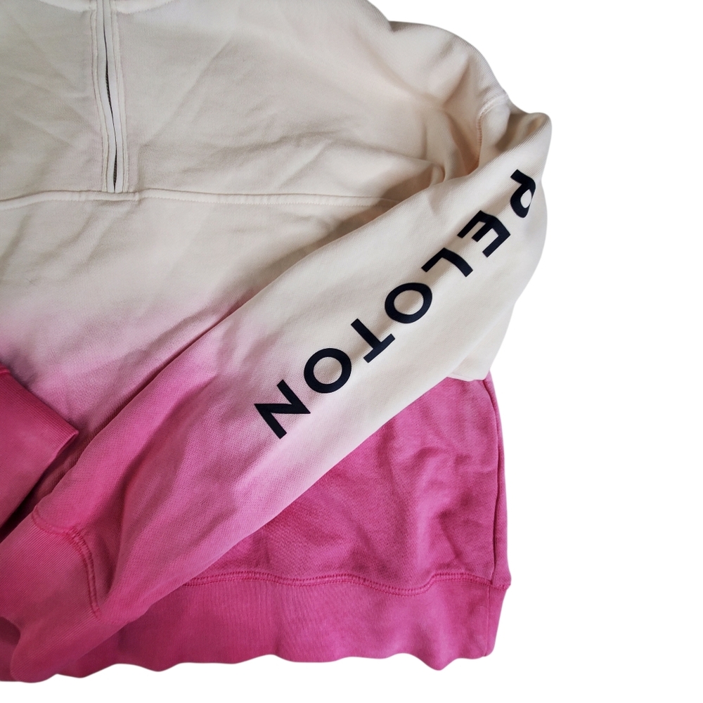 Peloton Ombre Half Zip Large Pink Pullover Sweatshirt #224 - Picture 7 of 7